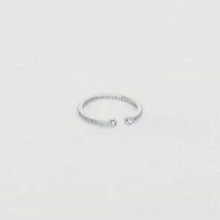 Bague Fine UNIQUE - Cristal / Argenté