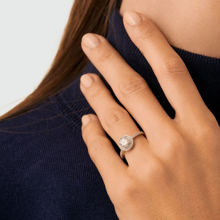 Bague Fine IMPERIAL - Cristal / Argenté 4 Bague Fine IMPERIAL - Cristal / Argenté – Image 2