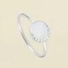 Bague Fine MOONNACRE - Nacre / Argenté -Femini Boutique 02220484 861 52 01