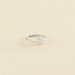 Bague Fine GLORIA - Cristal / Argenté