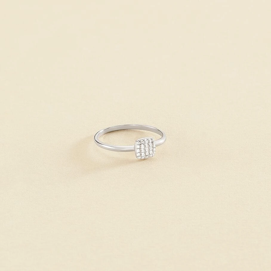 Bague Fine GLORIA - Cristal / Argenté 3 Bague Fine GLORIA - Cristal / Argenté