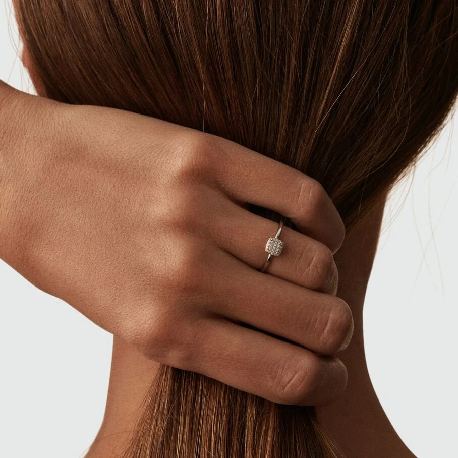 Bague Fine GLORIA - Cristal / Argenté 4 Bague Fine GLORIA - Cristal / Argenté – Image 2