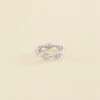 Bague Fine ETREINTE - Cristal / Argenté