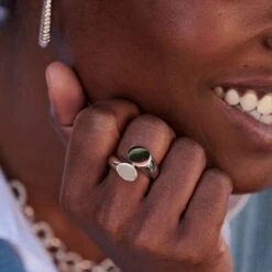 Bague Large CALIN - Argenté -Femini Boutique 02220499 050 TU M1