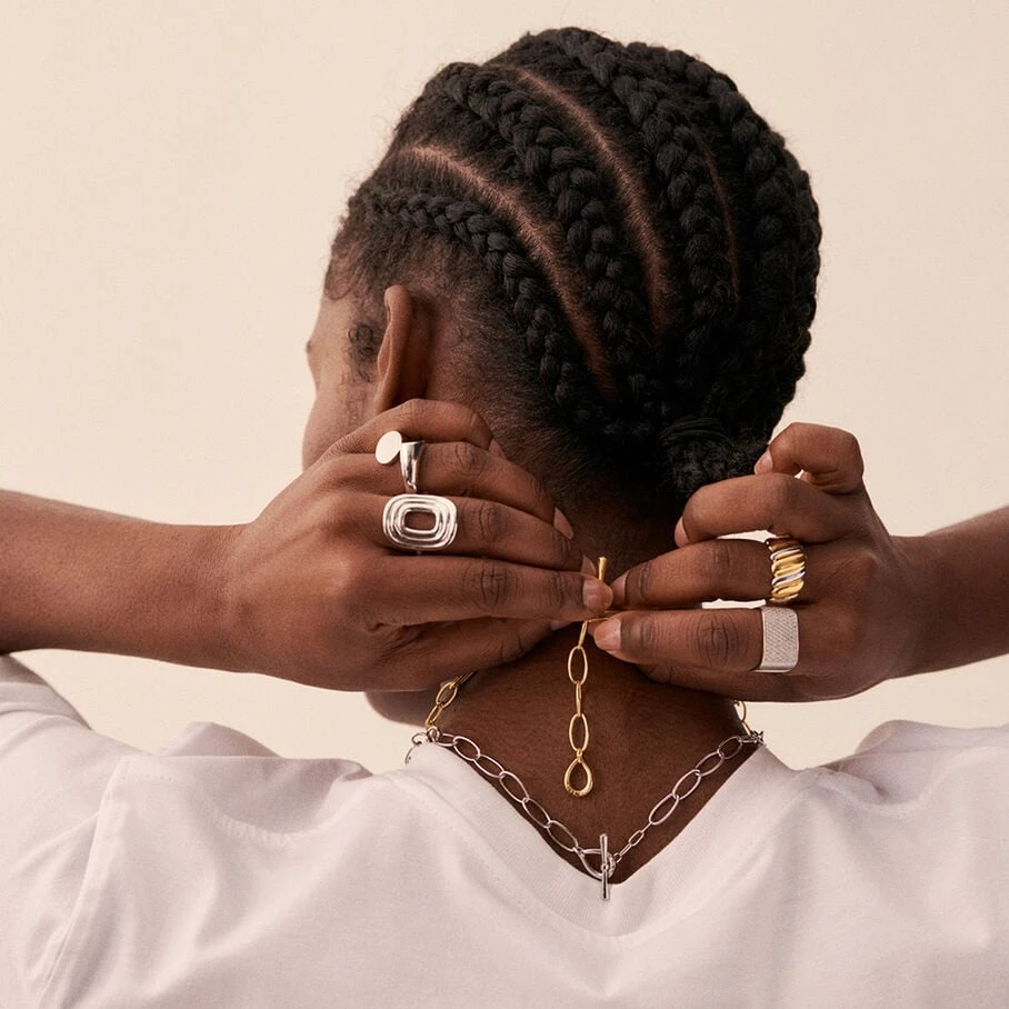 Bague Large SOUL - Argenté 5 Bague Large SOUL - Argenté – Image 3