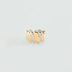 Bague Large TWISTED - Argenté / Doré