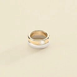 Bague Large DUA - Argenté / Doré