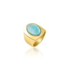 Bague Large ALOHA - Amazonite