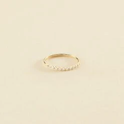 Bague Fine BELOVED - Cristal / Doré