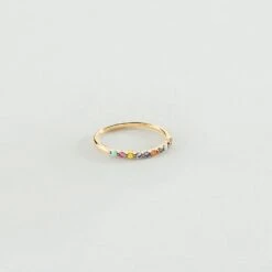 Bague Fine BELOVED - Multicolore / Doré