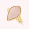 Bague Fine MOON - Quartz Rose