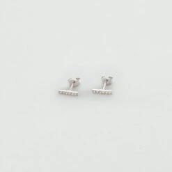 Boucles D'oreilles Puces BARSHINE - Cristal / Argenté