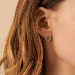 Boucles D'oreilles Puces SISSI - Cristal / Argenté -Femini Boutique 02320689 136 TU M1