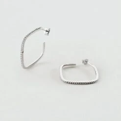 Créoles SISSI - Cristal / Argenté