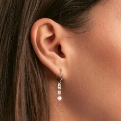 Créoles PETILLE - Cristal / Argenté -Femini Boutique 02321050 136 TU M1