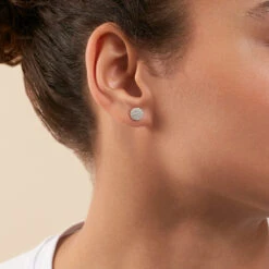 Boucles D'oreilles Puces CRISTAL - Cristal / Argenté -Femini Boutique 02321097 136 TU M1