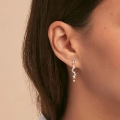 Boucles D'oreilles Pendantes PLEIADES - Cristal / Argenté -Femini Boutique 02321245 136 TU M1