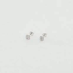 Boucles D'oreilles Puces BELOVED - Cristal / Argenté