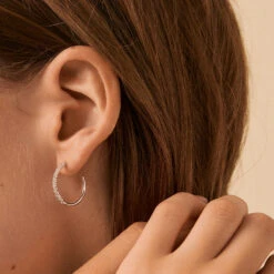 Créoles BELOVED - Cristal / Argenté 5 Créoles BELOVED - Cristal / Argenté -Femini Boutique 02321268 136 TU M1