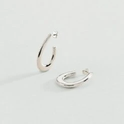 Créoles GEMINI - Cristal / Argenté