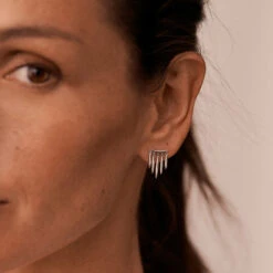 Boucles D'oreilles Puces RADIEUX - Argenté -Femini Boutique 02321283 050 TU M1