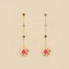 Boucles D'oreilles Pendantes RODEO - Multicolore / Doré -Femini Boutique 02380431 256 TU 01