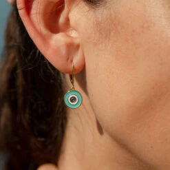 Boucles D'oreilles Pendantes CYCLADES - Turquoise / Doré -Femini Boutique 02381228 731 TU M1