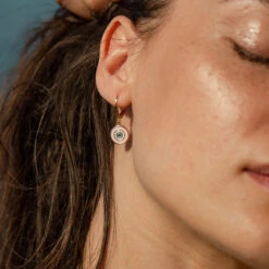 Boucles D'oreilles Pendantes CYCLADES - Rose Pâle/ Doré -Femini Boutique 02381228 895 TU M2