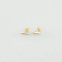 Boucles D'oreilles Puces BARSHINE - Cristal / Doré