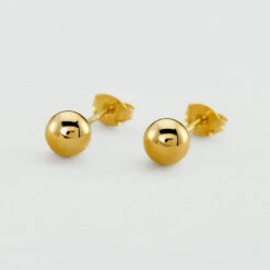 Boucles D'oreilles Puces SOL - Doré