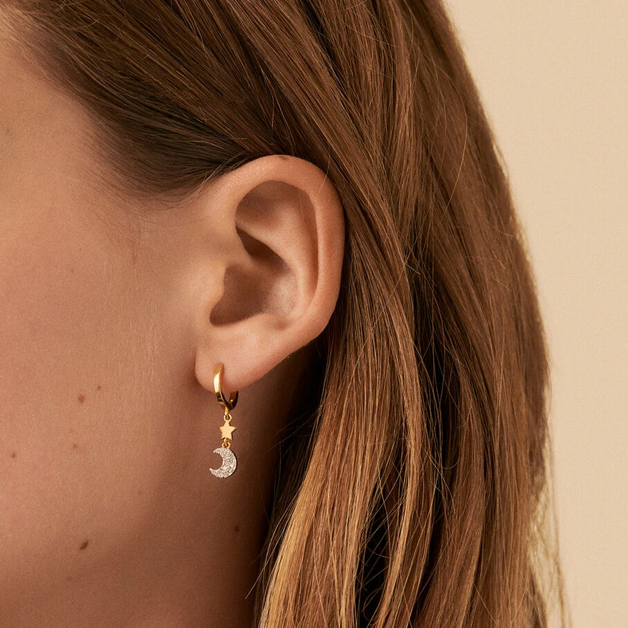 Créoles SARA - Argenté / Doré 4 Créoles SARA - Argenté / Doré – Image 2