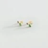 Boucles D'oreilles Puces ASTRE - Vert / Doré -Femini Boutique 02390785 658 TU 01