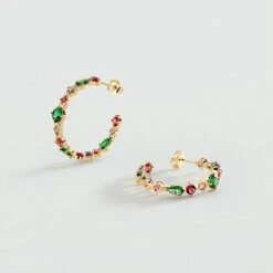 Créoles ASTRE - Multicolore / Doré