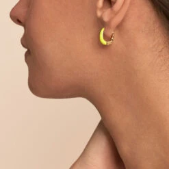 Créoles ATMA - Jaune / Doré 5 Créoles ATMA - Jaune / Doré -Femini Boutique 02390801 408 TU M1