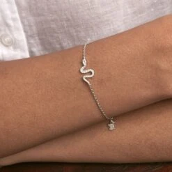 Bracelet Souple SNAKY - Cristal / Argenté -Femini Boutique 02420675 136 TU M1