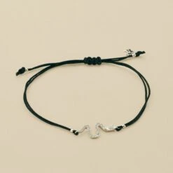 Bracelet Cordon SNAKY - Cristal / Noir