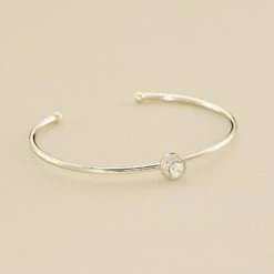 Jonc IMPERIAL - Cristal / Argenté