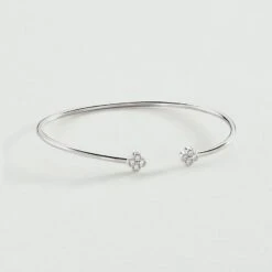 Jonc BELOVED - Cristal / Argenté