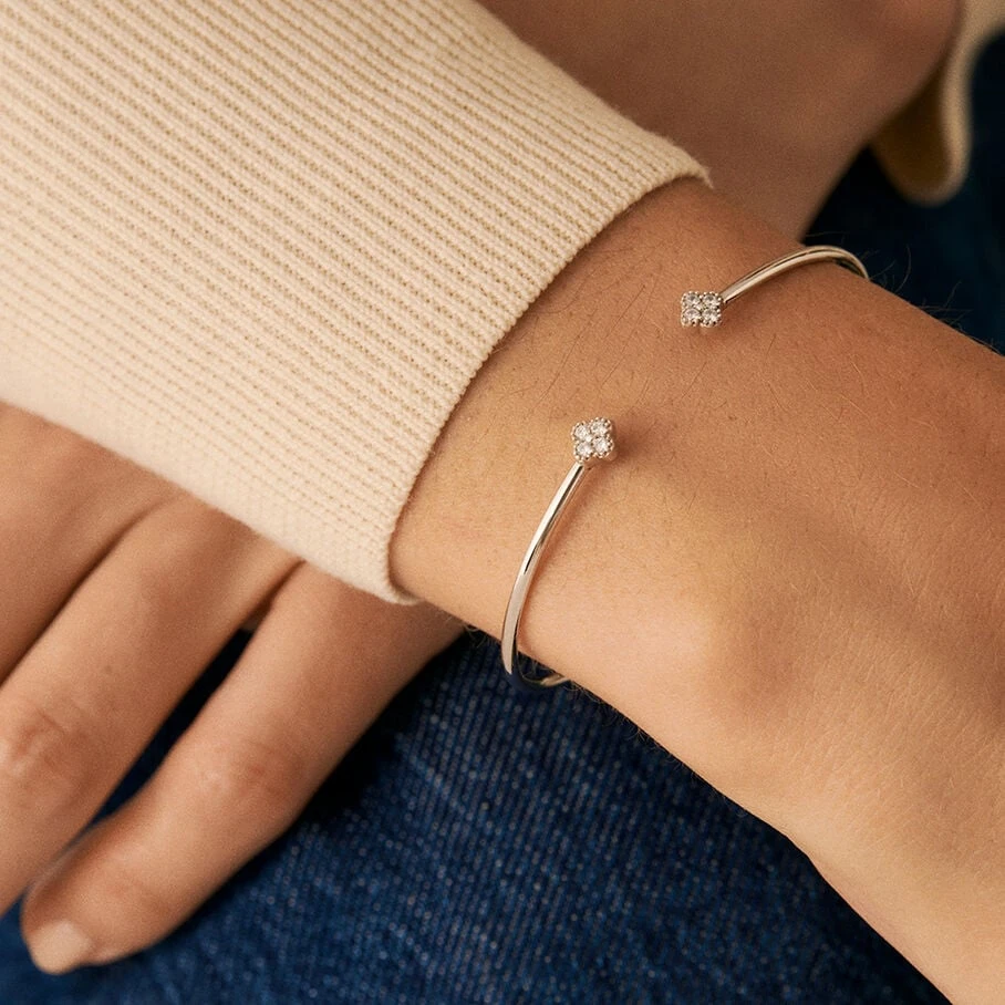 Jonc BELOVED - Cristal / Argenté 4 Jonc BELOVED - Cristal / Argenté – Image 2