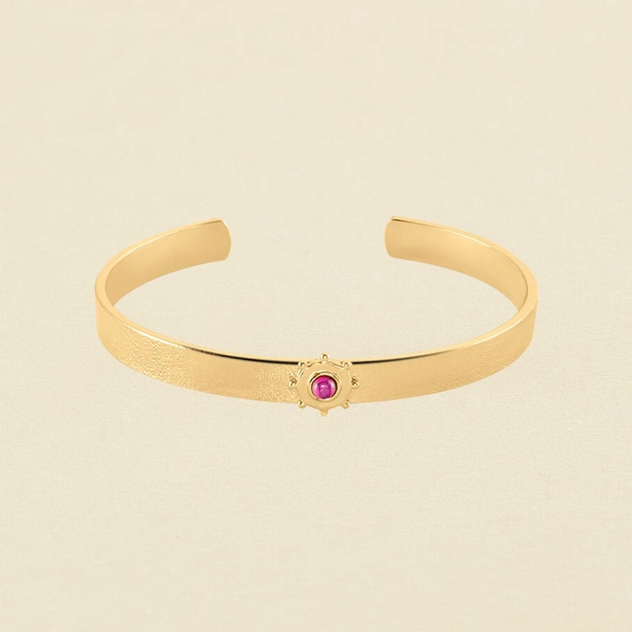 Jonc BAIA - Fuchsia / Doré 3 Jonc BAIA - Fuchsia / Doré