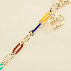 Bracelet Souple CHIEN - Multicolore / Doré