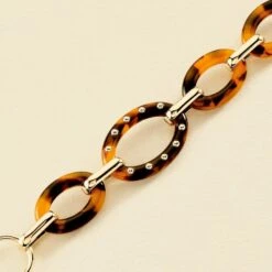 Bracelet Souple BOUCLE - Ecaille / Doré