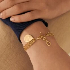 Bracelet Souple NEBET - Doré -Femini Boutique 02480262 157 TU M2