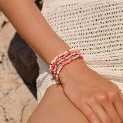 Bracelet Souple RODEO - Orange / Doré -Femini Boutique 02480282 279 TU M2