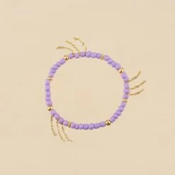 Bracelet Souple RODEO - Mauve / Doré