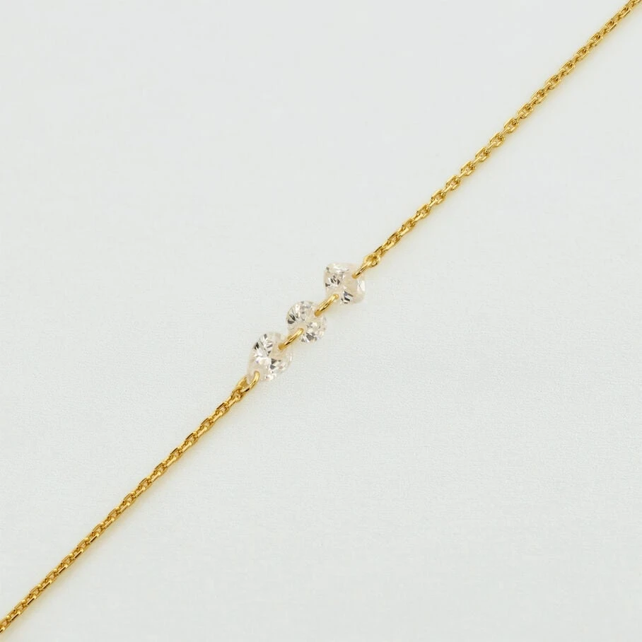 Bracelet Souple PETILLE - Cristal / Doré 3 Bracelet Souple PETILLE - Cristal / Doré