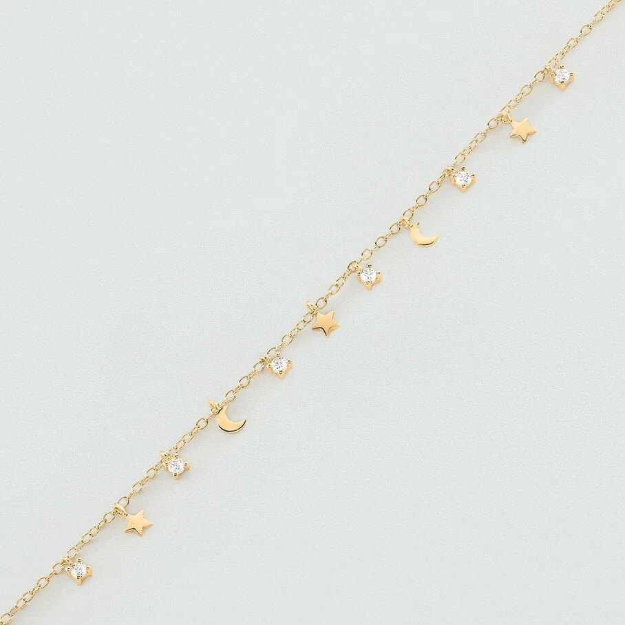 Bracelet Souple LUNITAS - Cristal / Doré 3 Bracelet Souple LUNITAS - Cristal / Doré