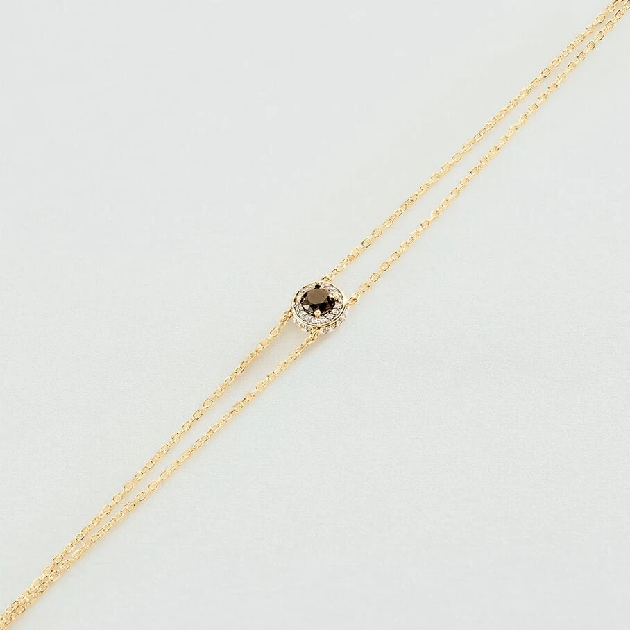 Bracelet Souple IMPERIAL - Noir / Doré 3 Bracelet Souple IMPERIAL - Noir / Doré