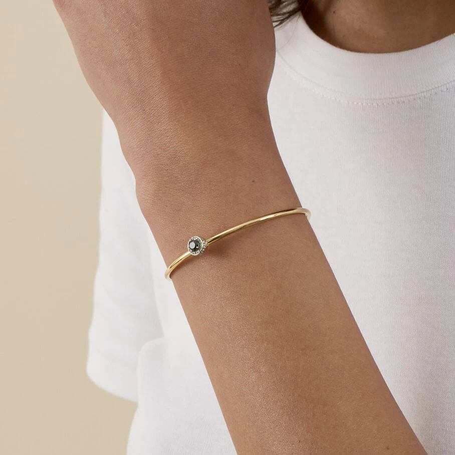 Jonc IMPERIAL - Noir / Doré 4 Jonc IMPERIAL - Noir / Doré – Image 2