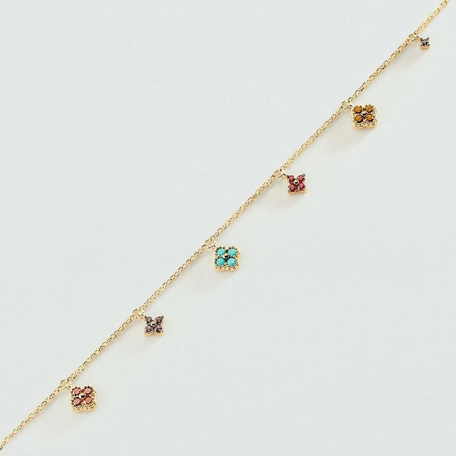 Bracelet Souple BELOVED - Multicolore / Doré 3 Bracelet Souple BELOVED - Multicolore / Doré